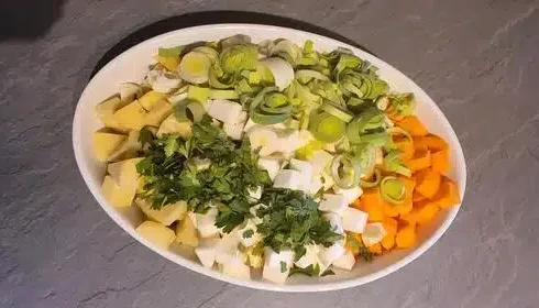 Grønnsaker ertesuppe